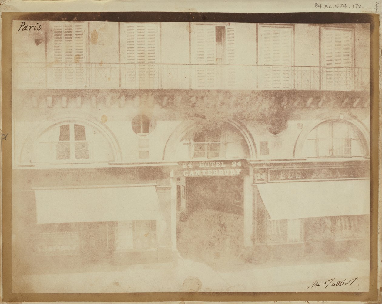 O Hotel Canterbury, Paris. de William Henry Fox Talbot
