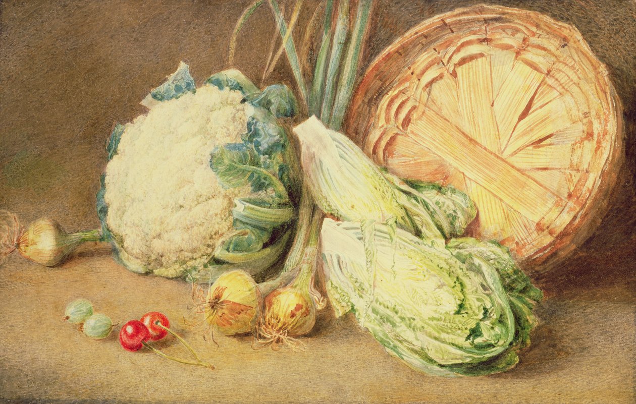 Uma vida ainda de legumes de William Henry Hunt