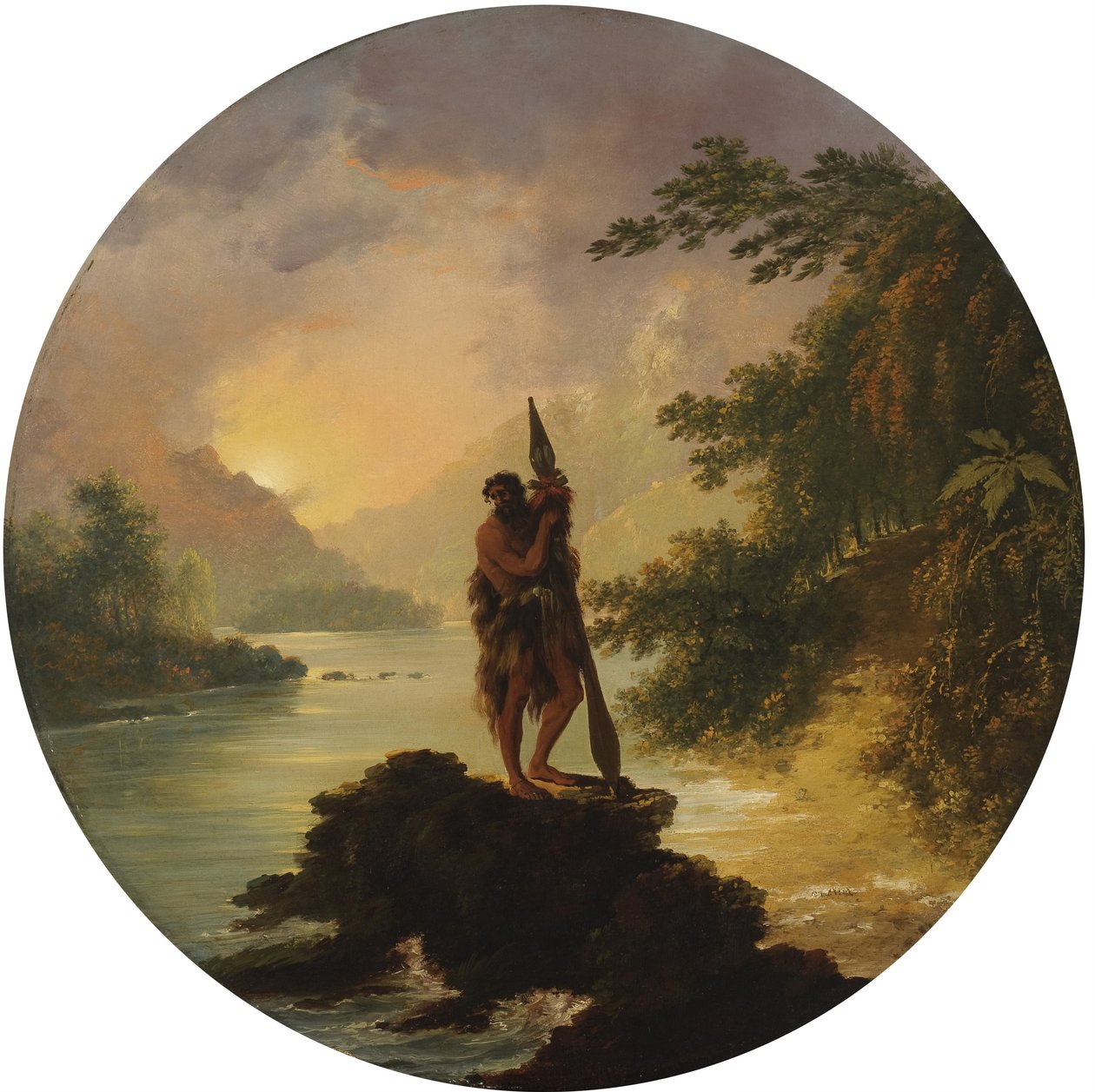 Uma vista em Dusky Bay, Nova Zelândia de William Hodges