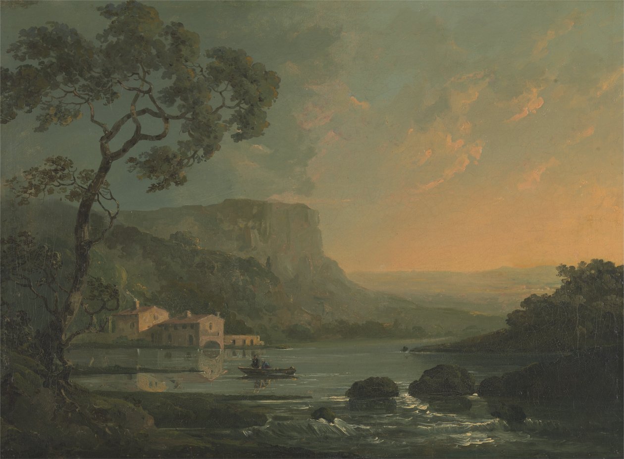 Paisagem, com, pescadores, ligado, um, lago de William Hodges