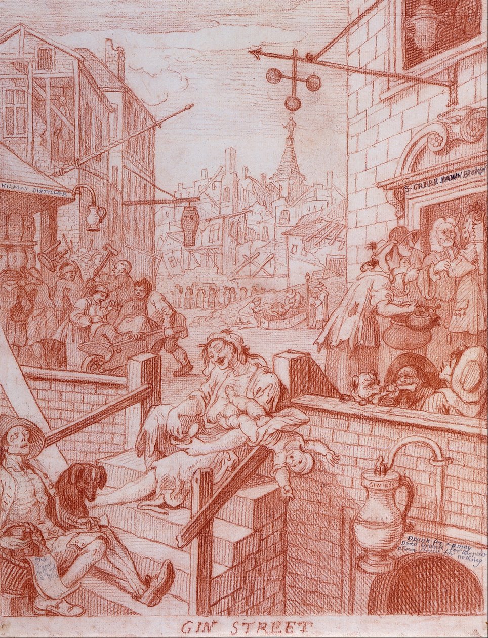 Gin Street de William Hogarth