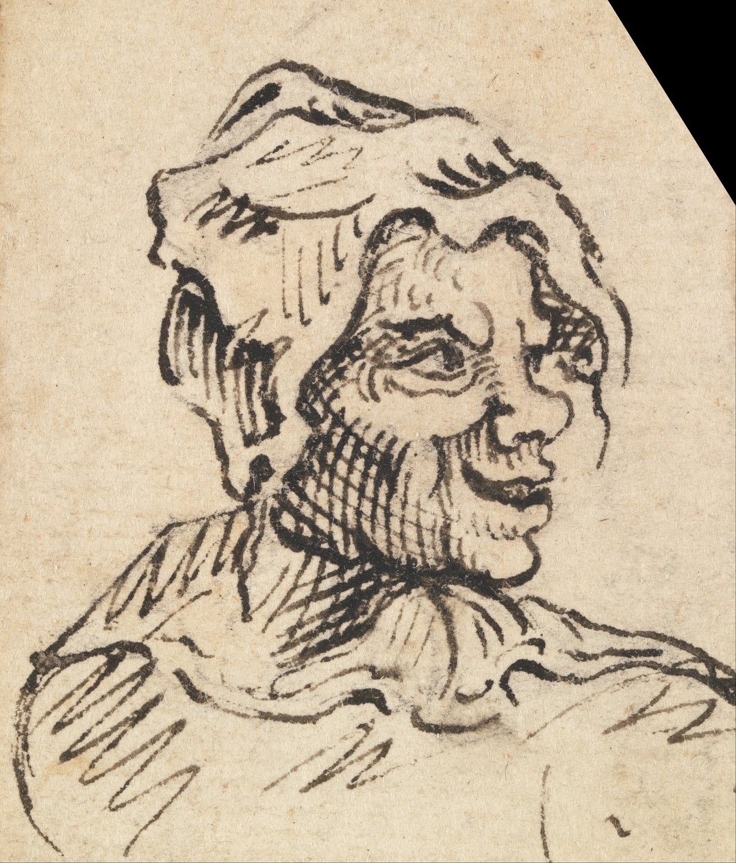 Cabeça feminina grotesca de William Hogarth