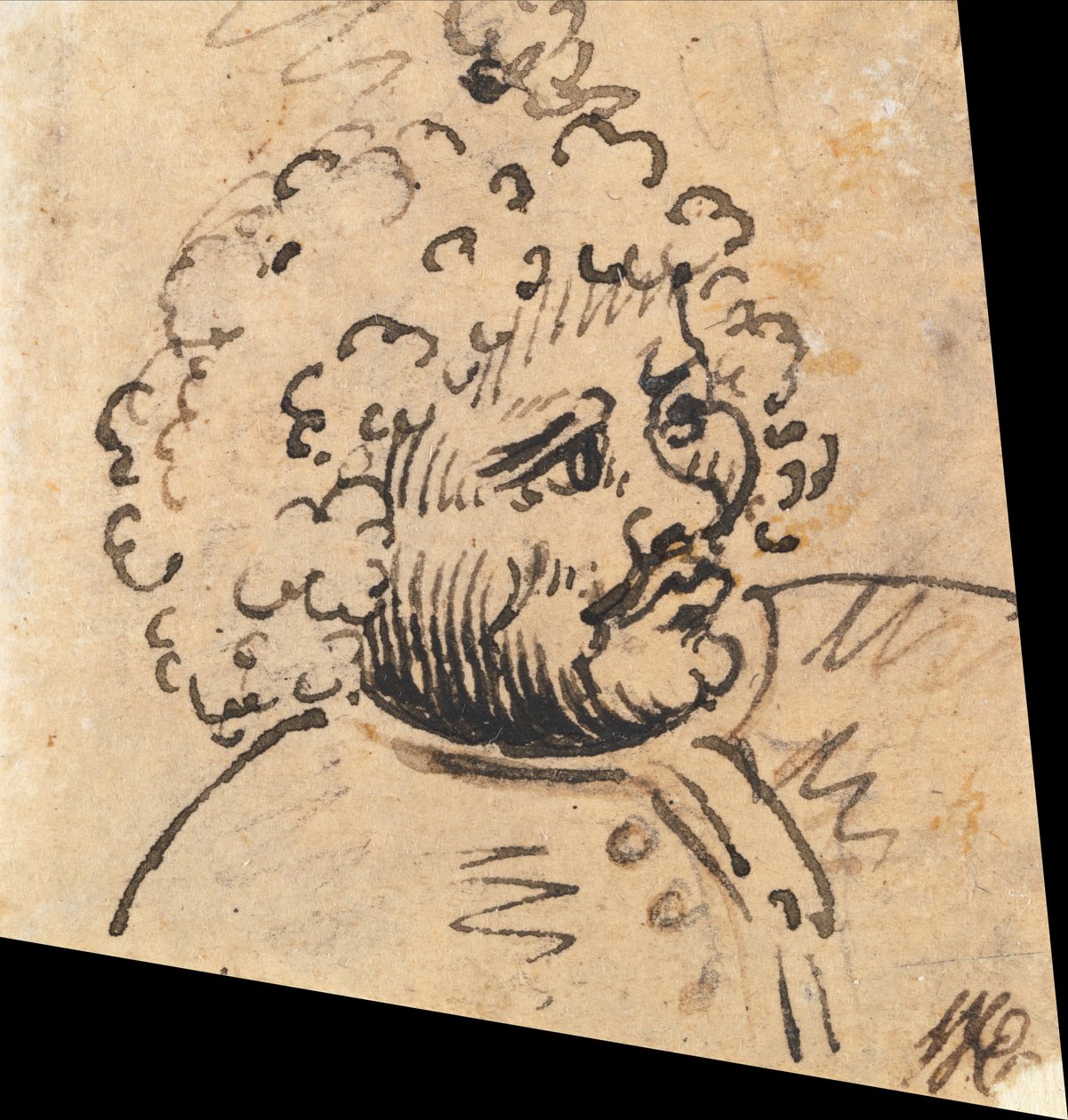 Cabeça feminina grotesca de William Hogarth