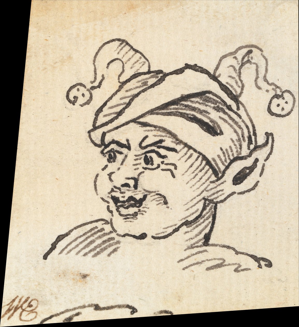 Cabeça masculina grotesca de William Hogarth