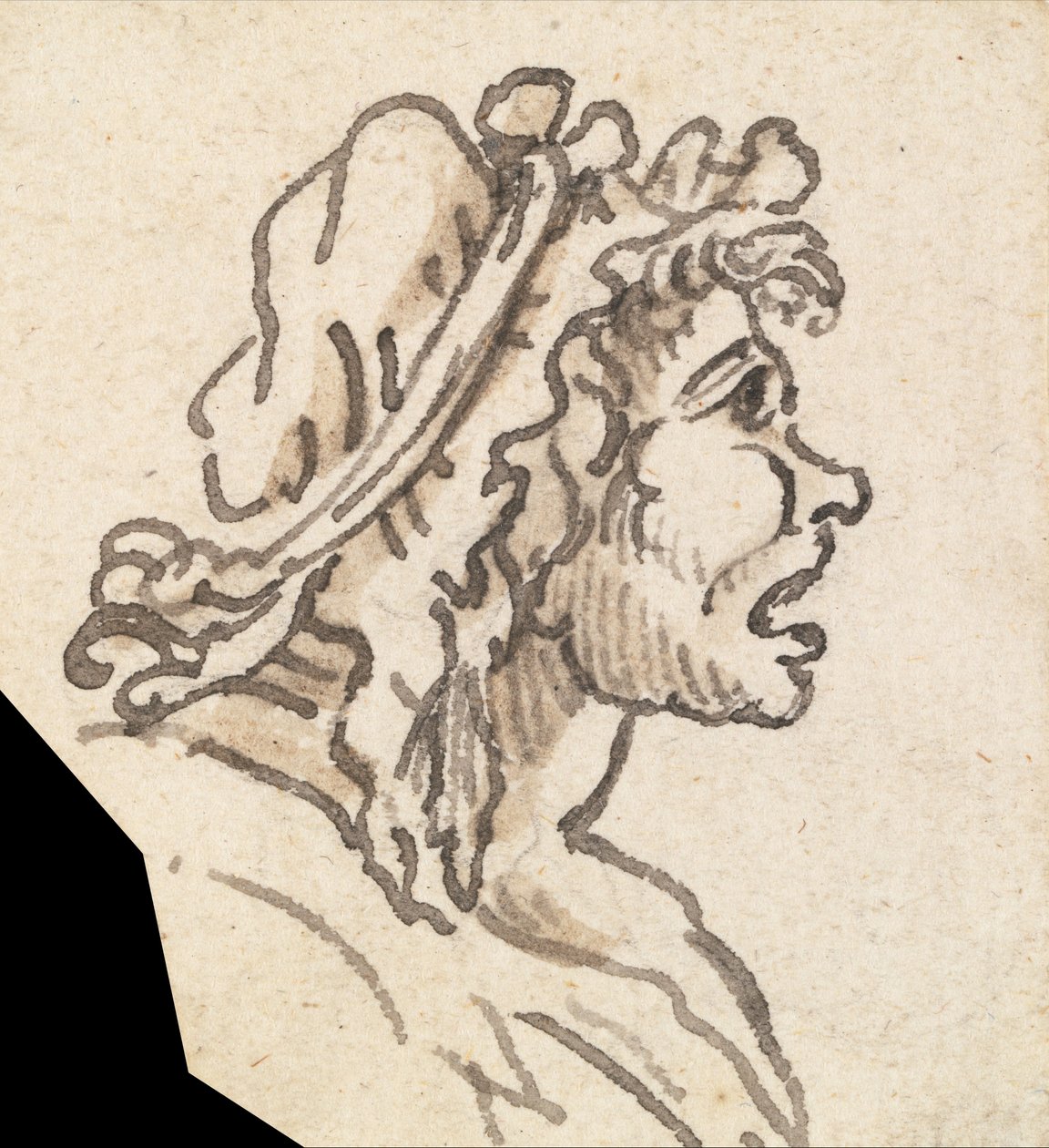 Cabeça masculina grotesca de William Hogarth