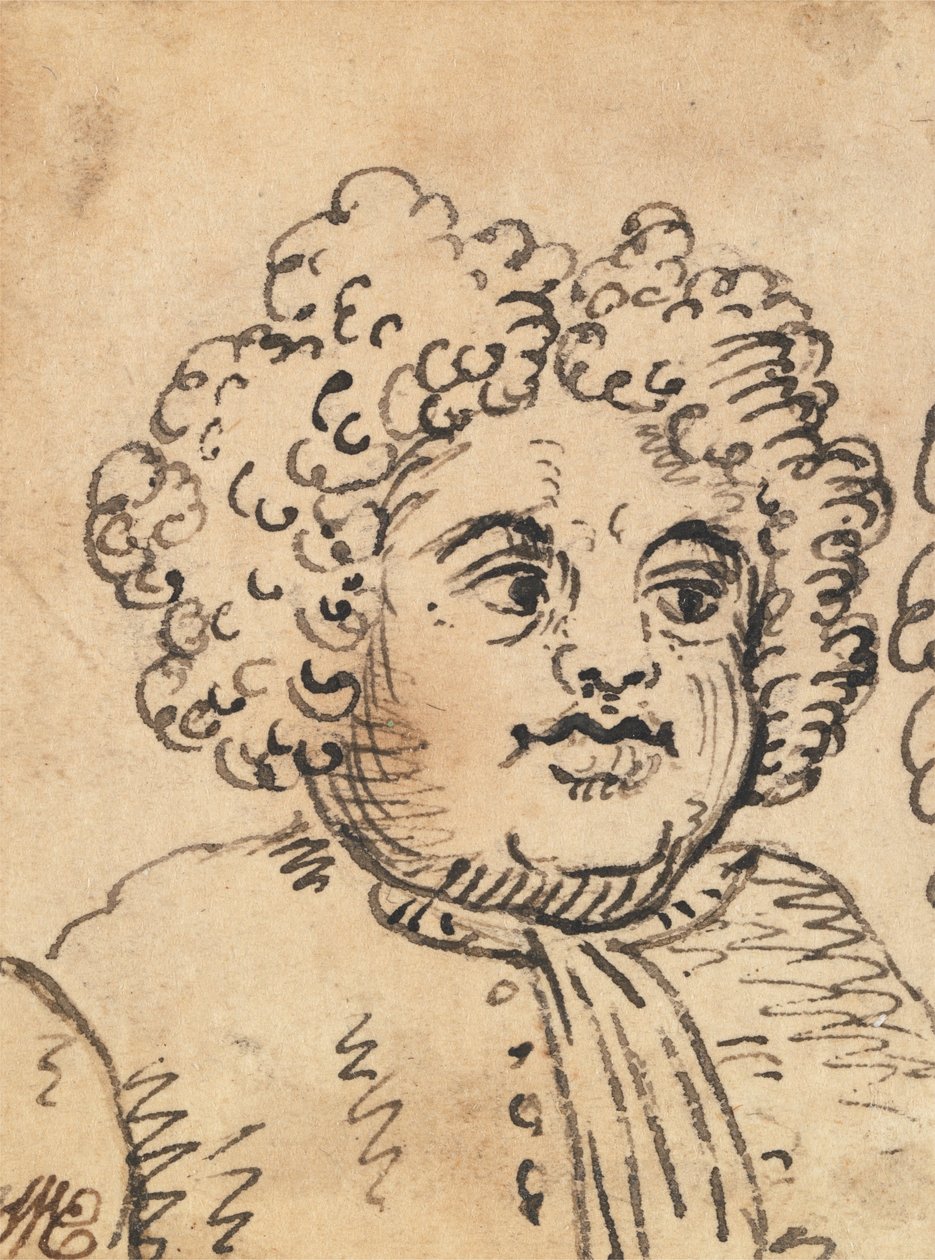 Cabeça masculina grotesca de William Hogarth