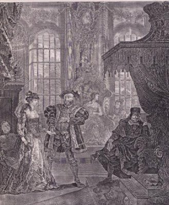 Rei Henrique VIII e Anna Bullen (ver também 10489) de William Hogarth