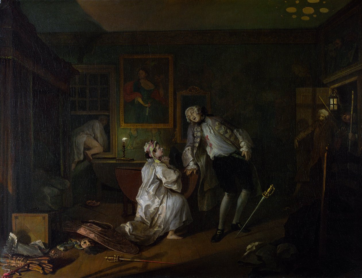 Casamento A-la-Mode: 5, The Bagnio de William Hogarth