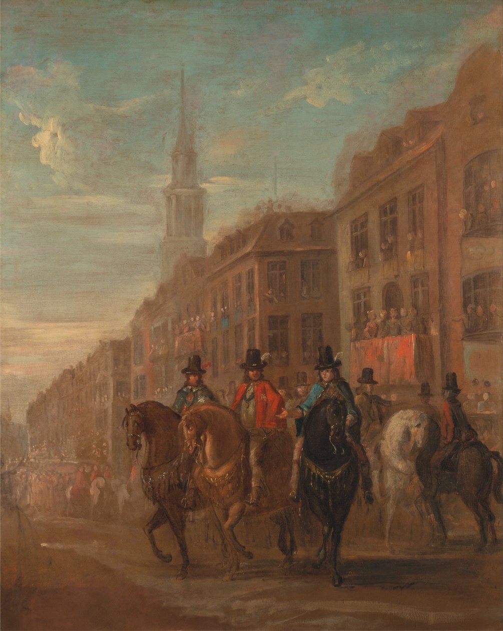 Procissão de restauração de Charles II em Cheapside de William Hogarth