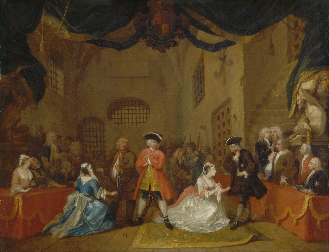 A ópera dos beggars de William Hogarth