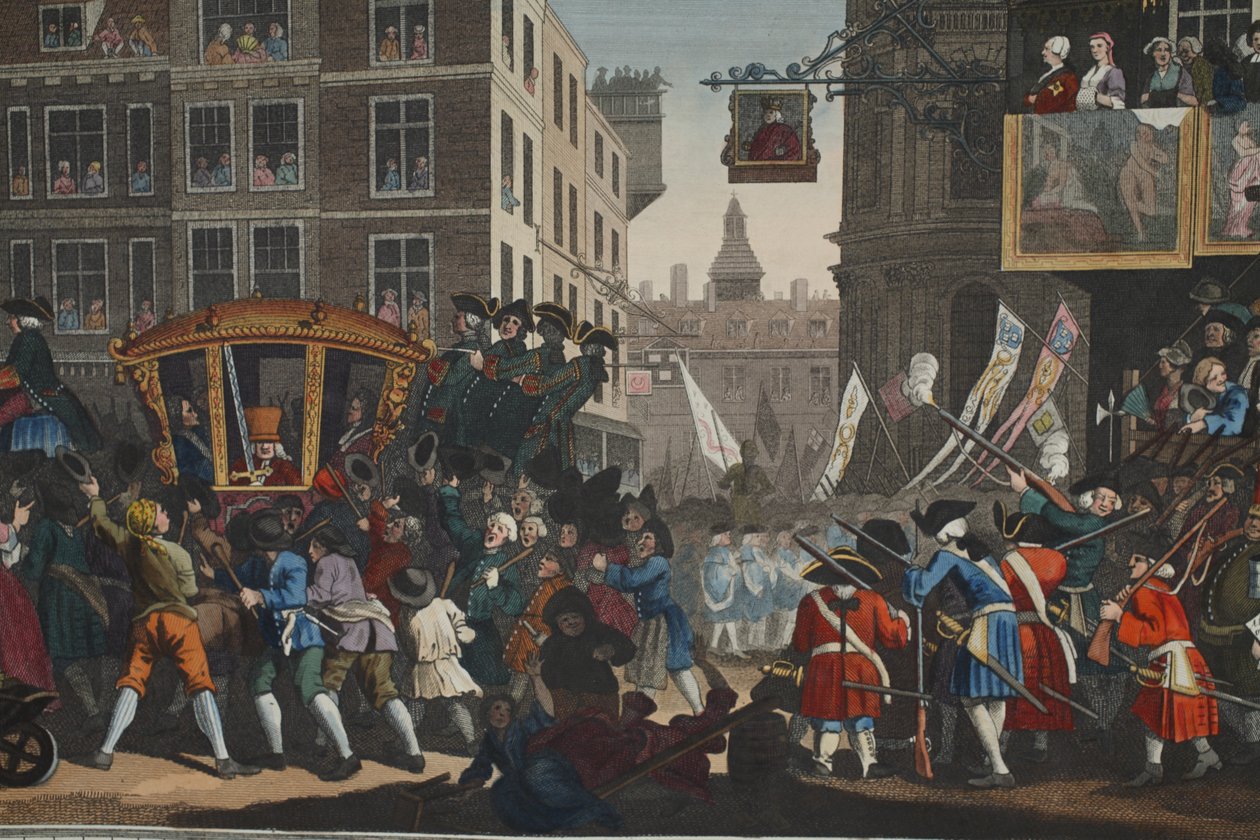 O industrioso &39;Prentice Lord Mayor de Londres, placa XII de&39; Indústria e ociosidade, ilustração de &39;Hogarth restaurado: as obras inteiras do célebre William Hogarth, re-gravado por Thomas Cook&39; de William Hogarth