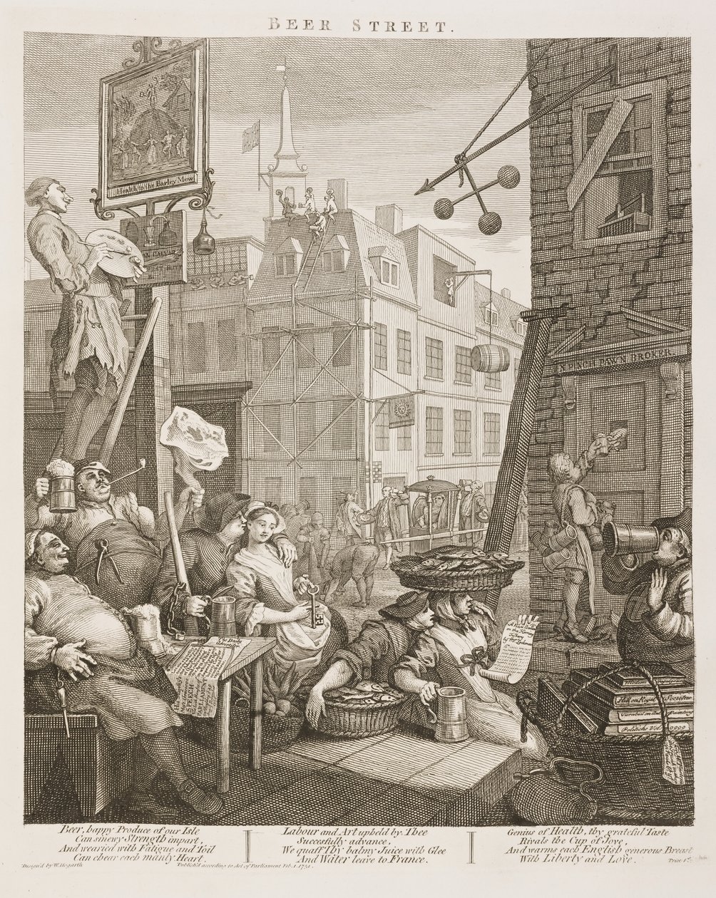 Rua da cerveja de William Hogarth de William Hogarth