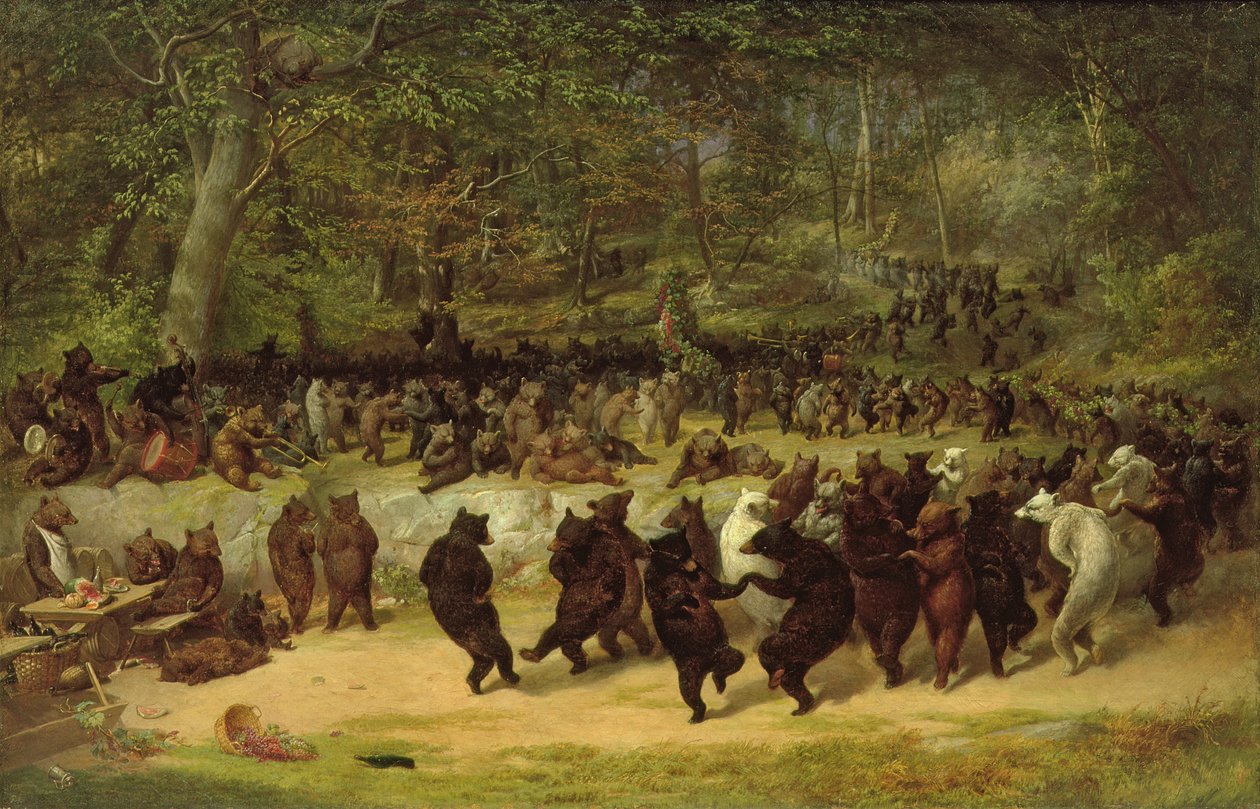 A dança do urso, c.1850 de William Holbrook Beard