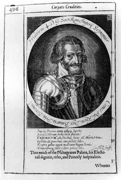 Retrato de Frederico IV (1415-1493), Imperador do Sacro Império Romano, ilustração de livro da Crueldade de Coryats de William Hole