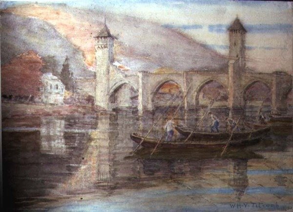 Pont Valentre, Cahors (wc no papel) de William Holt Yates Titcomb