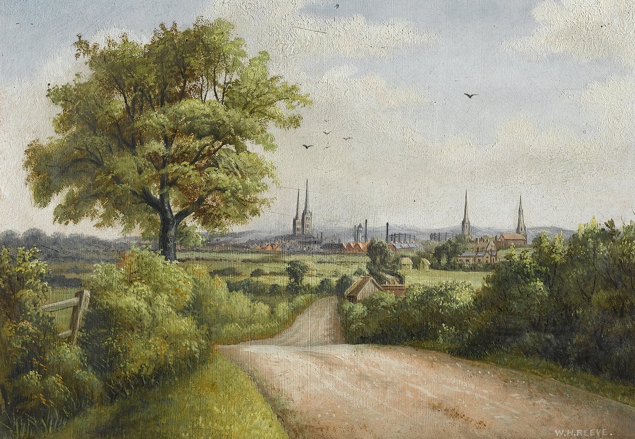 Coventry Spires de Barkers Butts Lane, início do século XX de William Howard Reeve