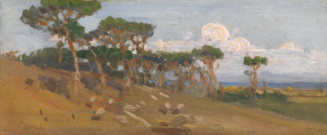 Árvores ao longo da lagoa de William Hulton