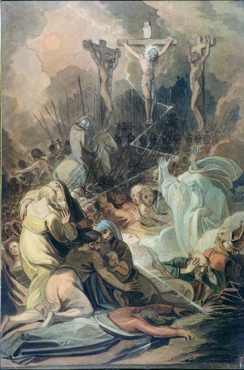 A crucificação (aquarela) de William I Bromley