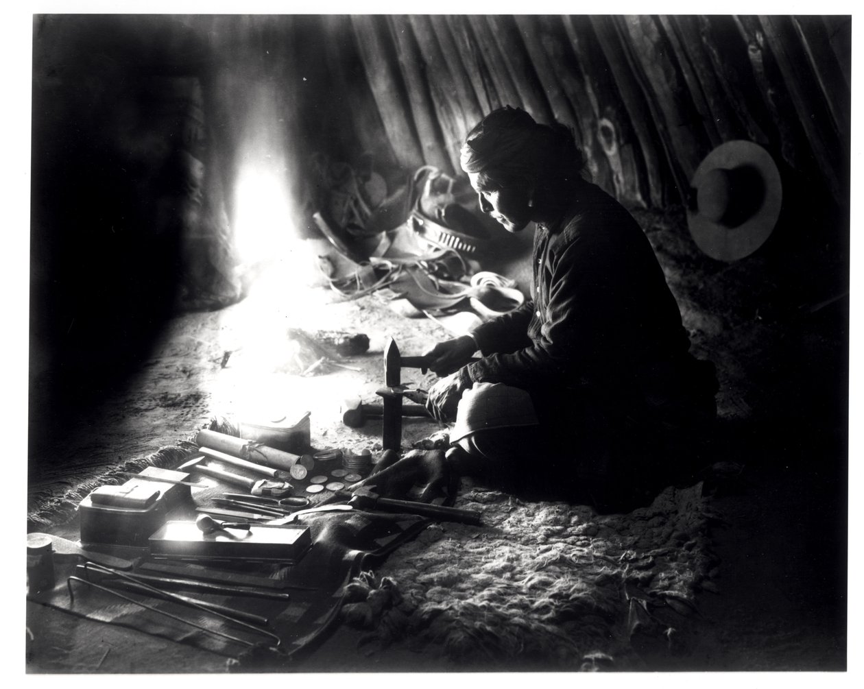 Ourives de Navaho, c.1915 de William Carpenter