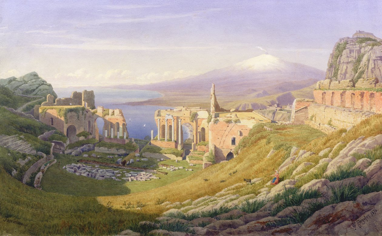 Taormina, Sicília, 1876 de William J. Ferguson