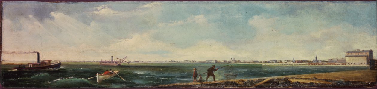 Avenida de Michigan da extensão oriental do cais norte, Chicago, 1865 de William J. OBrien