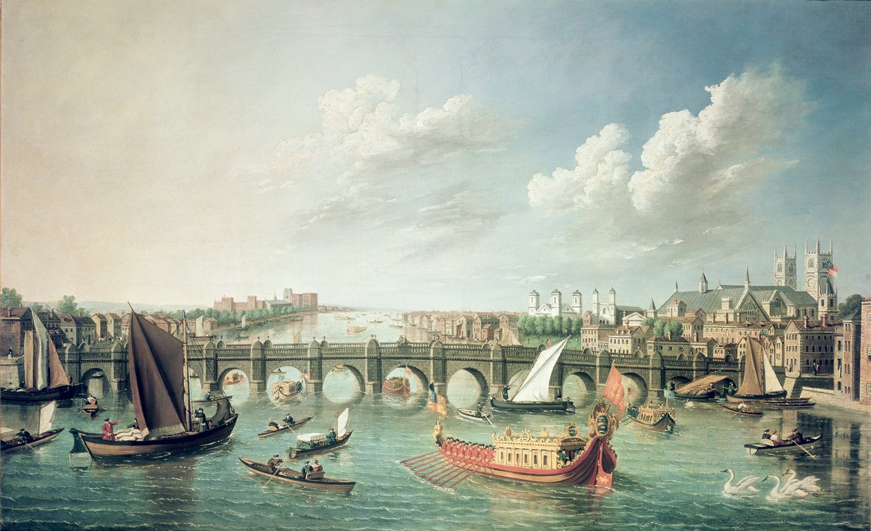 O Tamisa abaixo da ponte de Westminster de William James