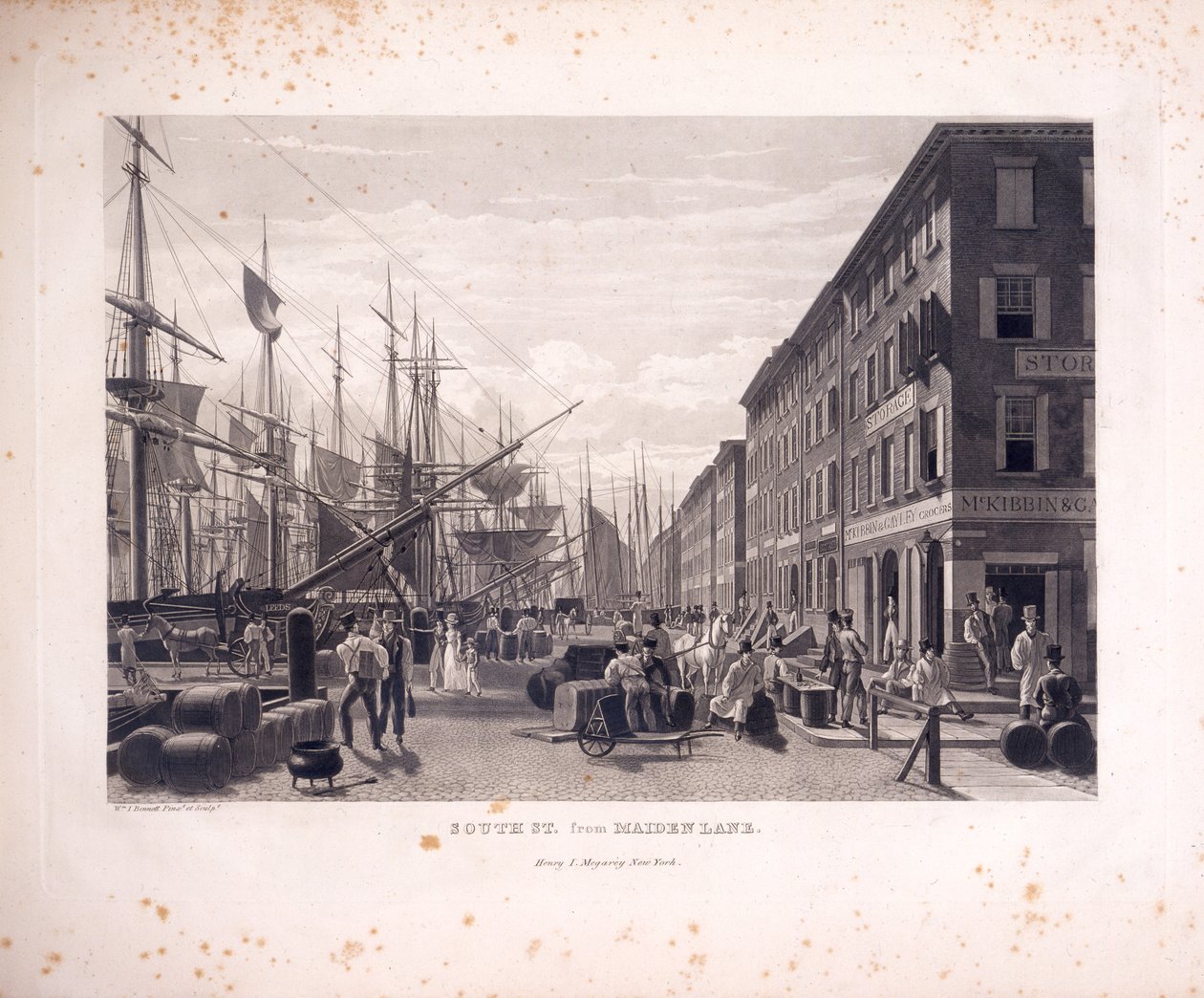 South Street da Maiden Lane, sem data (aquatint) de William James Bennett