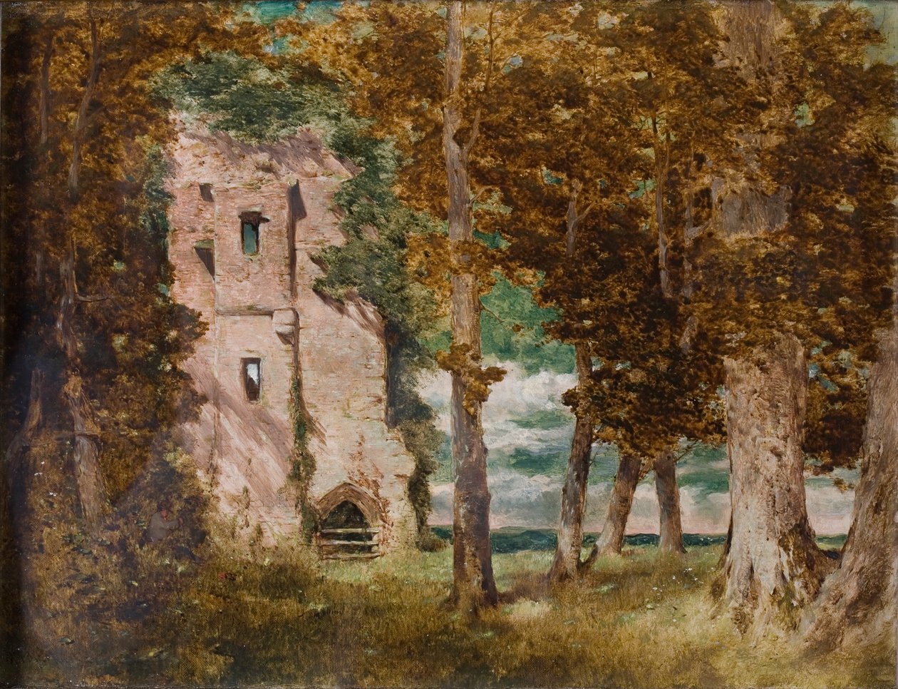 Ruínas do Castelo de Kirkoswald, Cumberland, 1854 de William James Blacklock