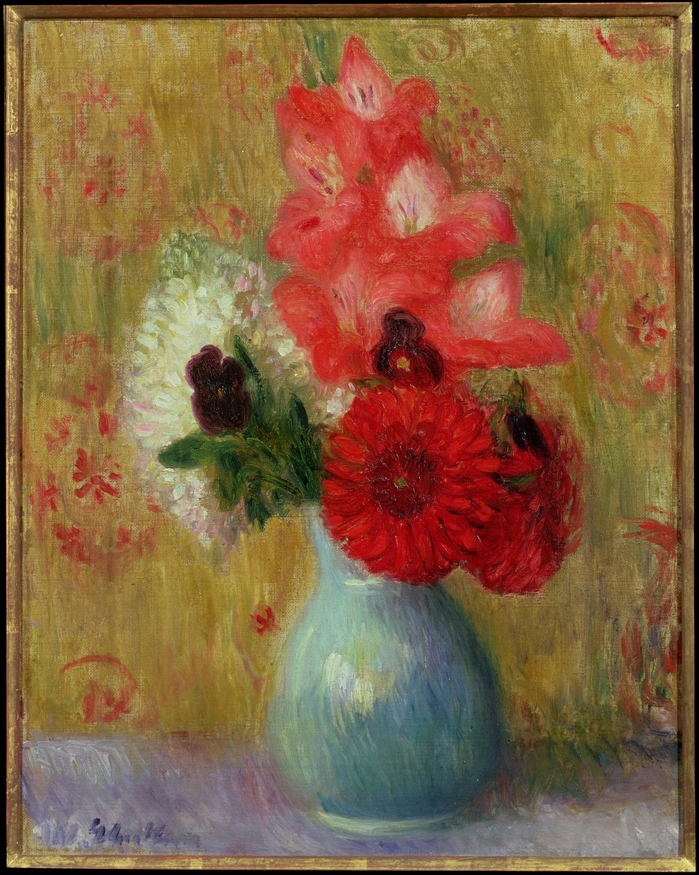 Arranjo Floral em Vaso Verde de William James Glackens