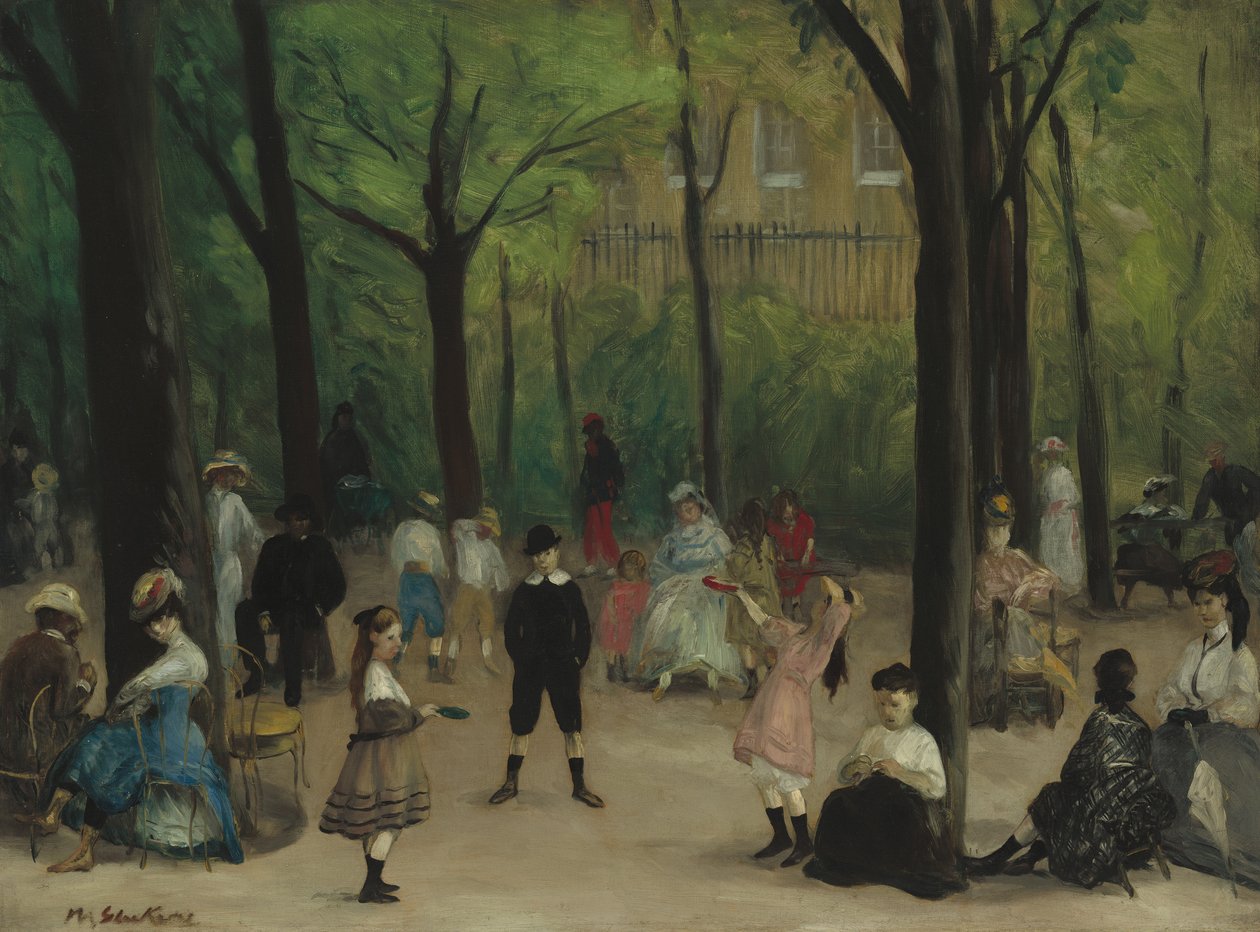 Jardins do Luxemburgo, 1906 de William James Glackens
