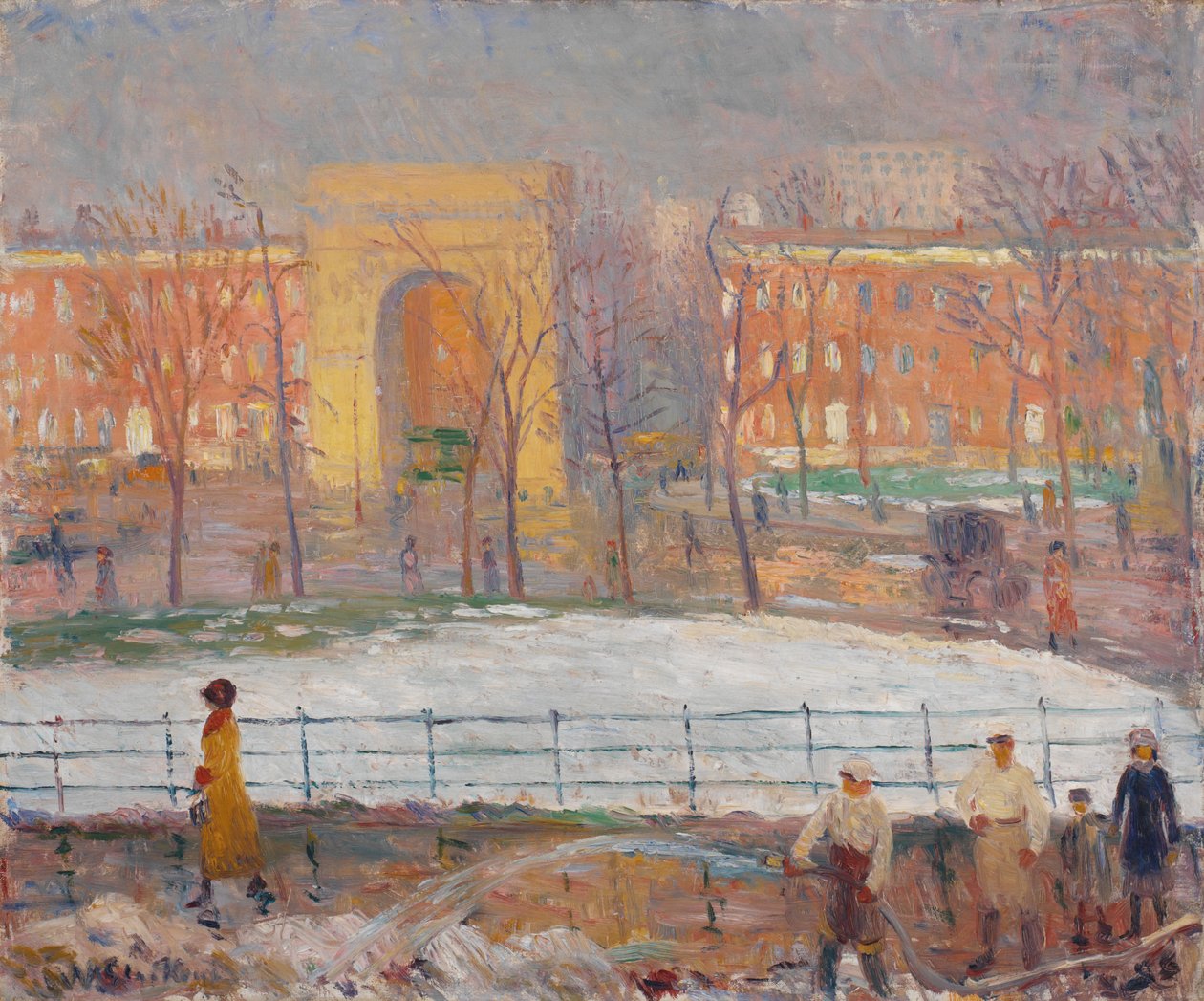 Street Cleaner, Washington Square de William James Glackens