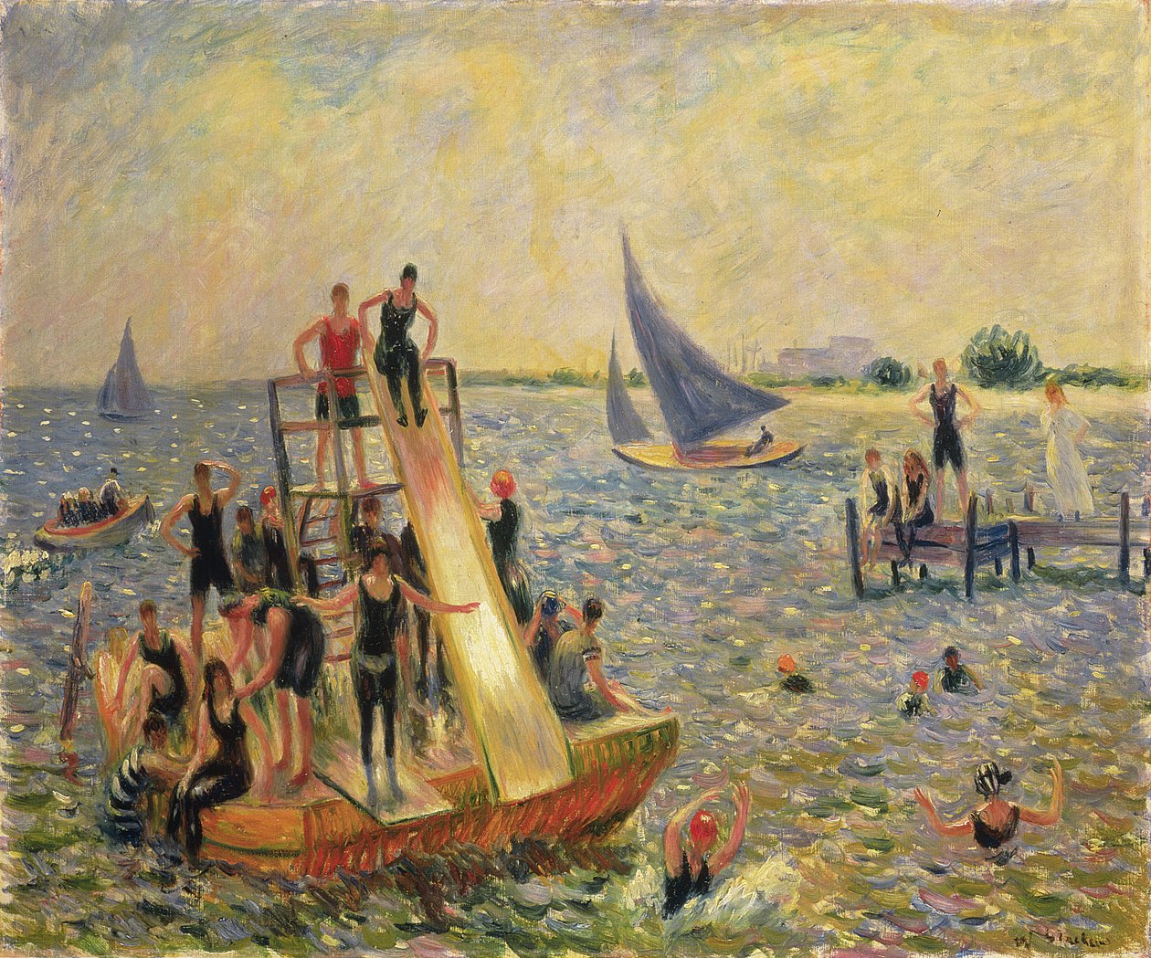 O flutuador, ou a jangada de William James Glackens