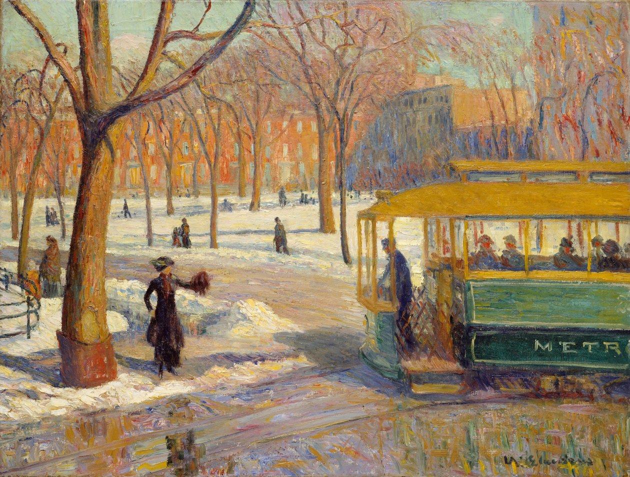 O carro verde, 1910 de William James Glackens