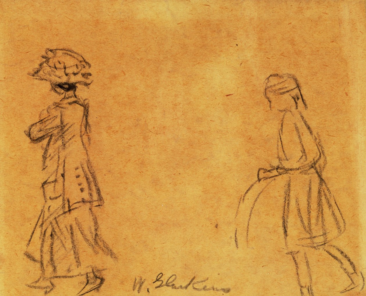 Mulher e menina de William James Glackens