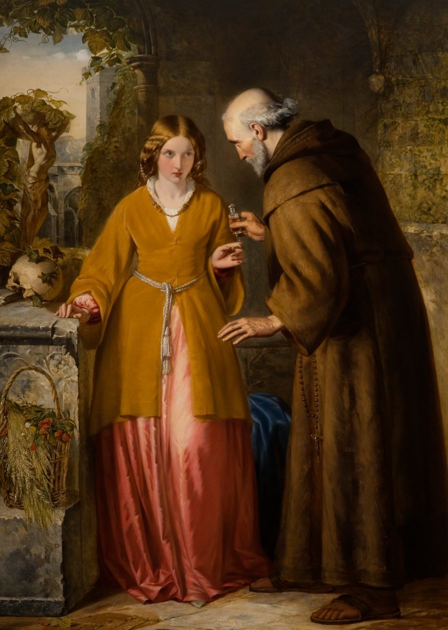 Julieta e o frade "Pegue este frasco" de William James Grant