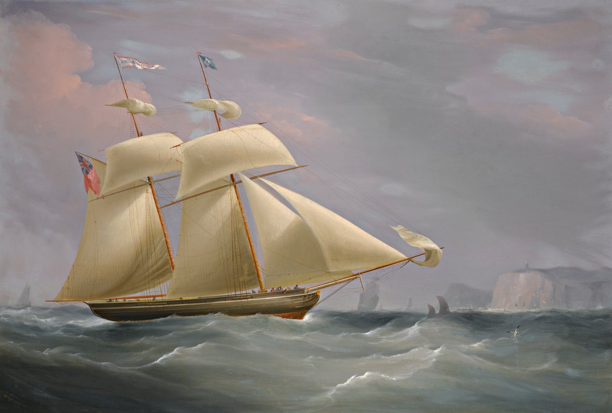 A escuna de topo, Amy Stockdale, fora de Dover de William John Huggins