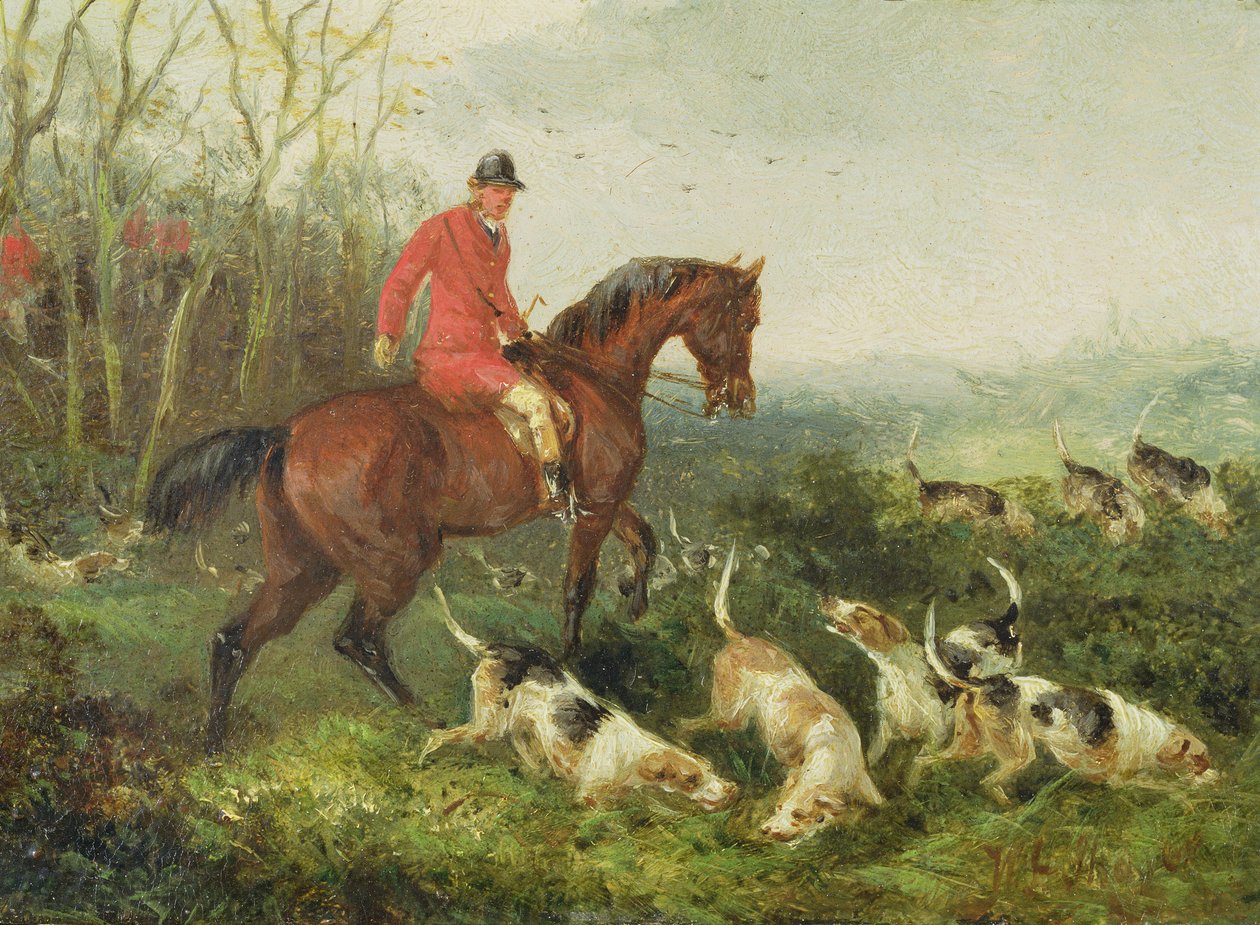 Foxhunting: At Cover (óleo no moinho) de William Joseph Shayer