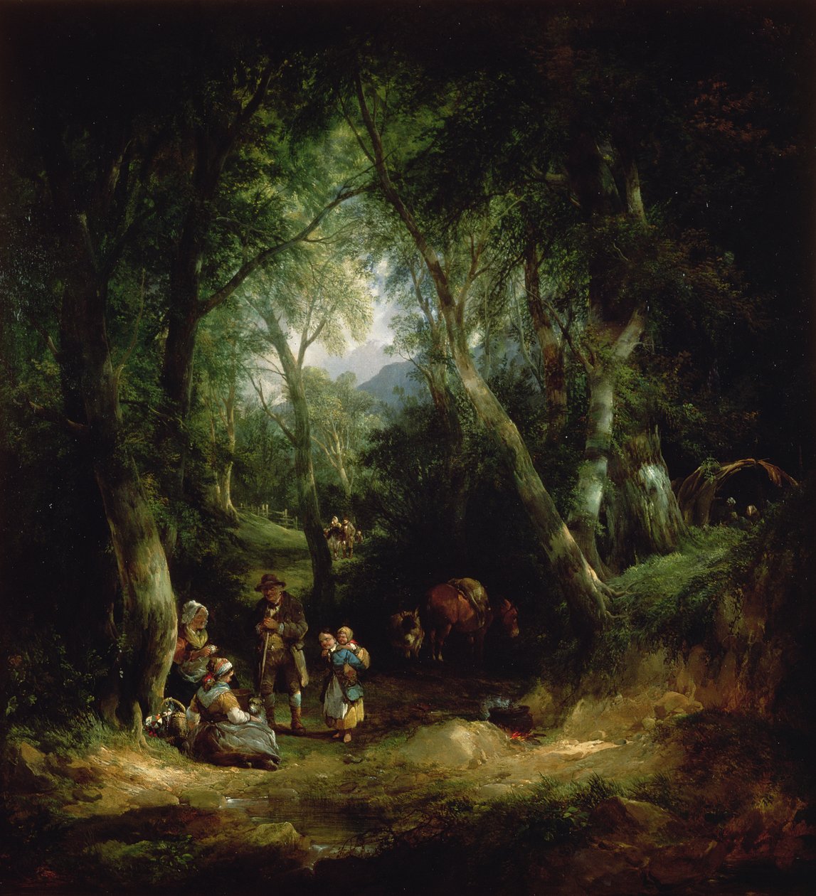 Acampamento cigano na Nova Floresta, século XIX de William Joseph Shayer