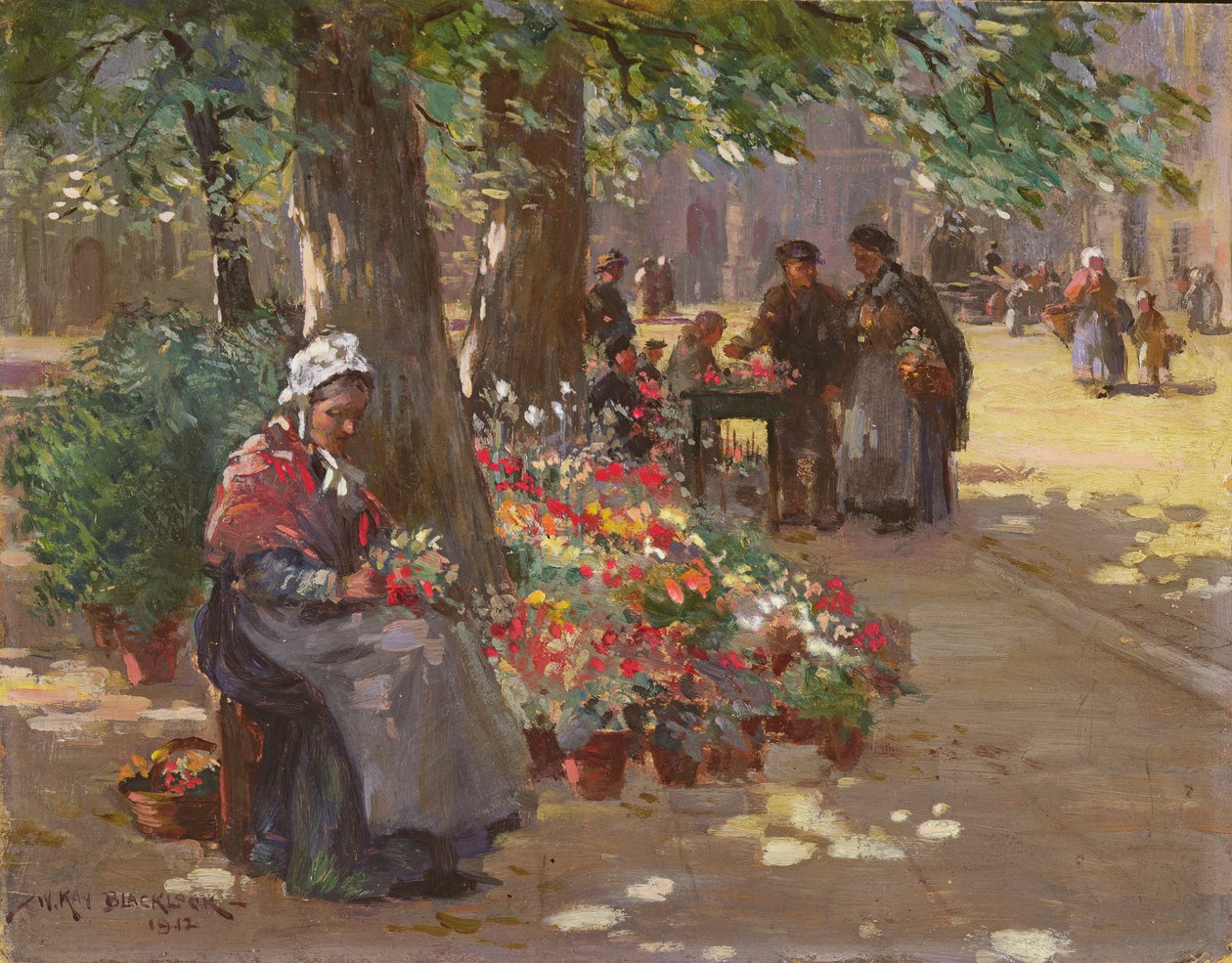 O vendedor de flores, 1912 de William Kay Blacklock