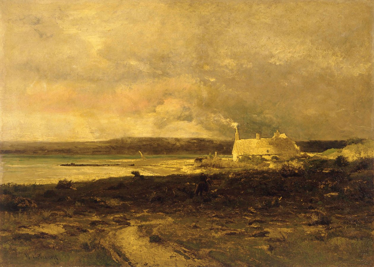 Cottage pelo mar de William Lamb Picknell