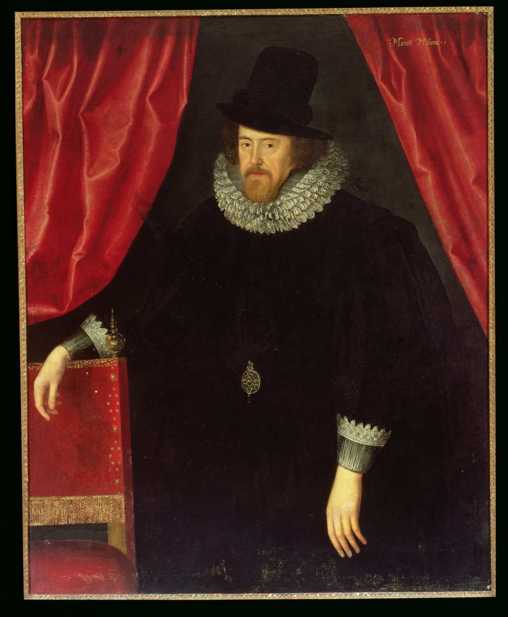 Retrato de Francis Bacon (1561-1626) 1º Barão de Verulam e Visconde de St. Albans de William Larkin