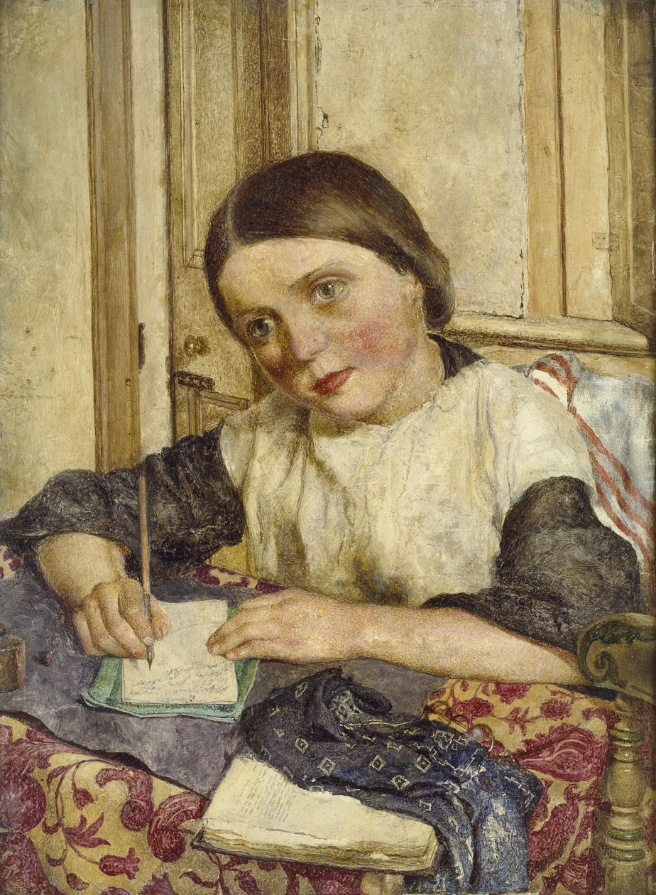 Gaslight, 1854 (óleo sobre grafite no painel, montado como desenho) de William Lee