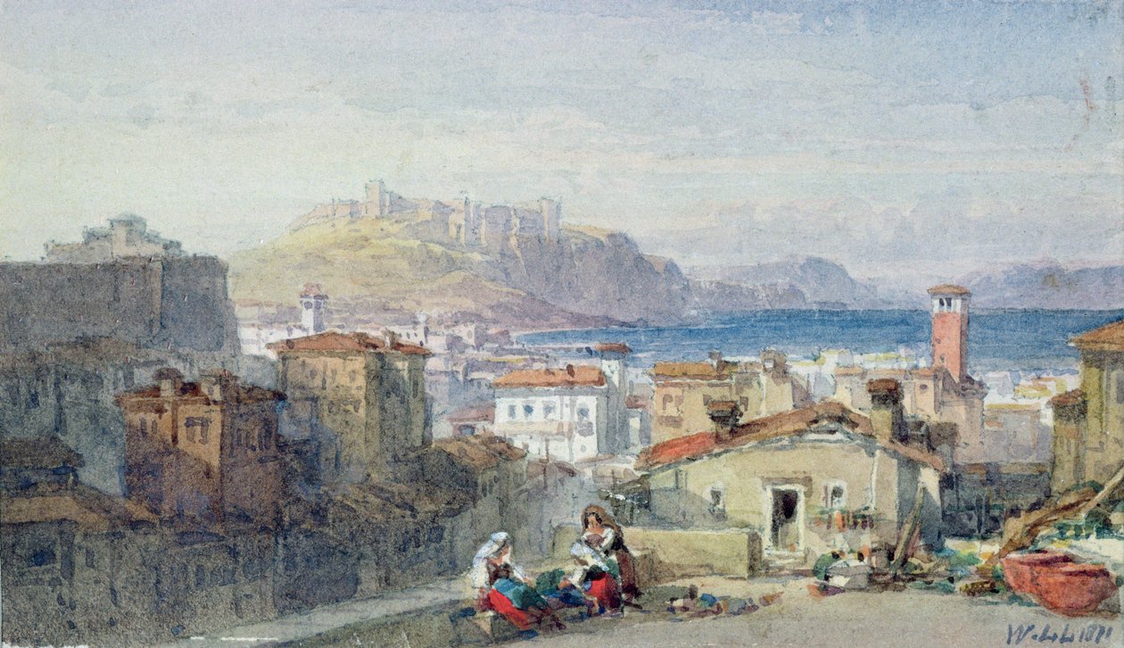 Nápoles, século XIX; aguarela; de William Leighton Leitch