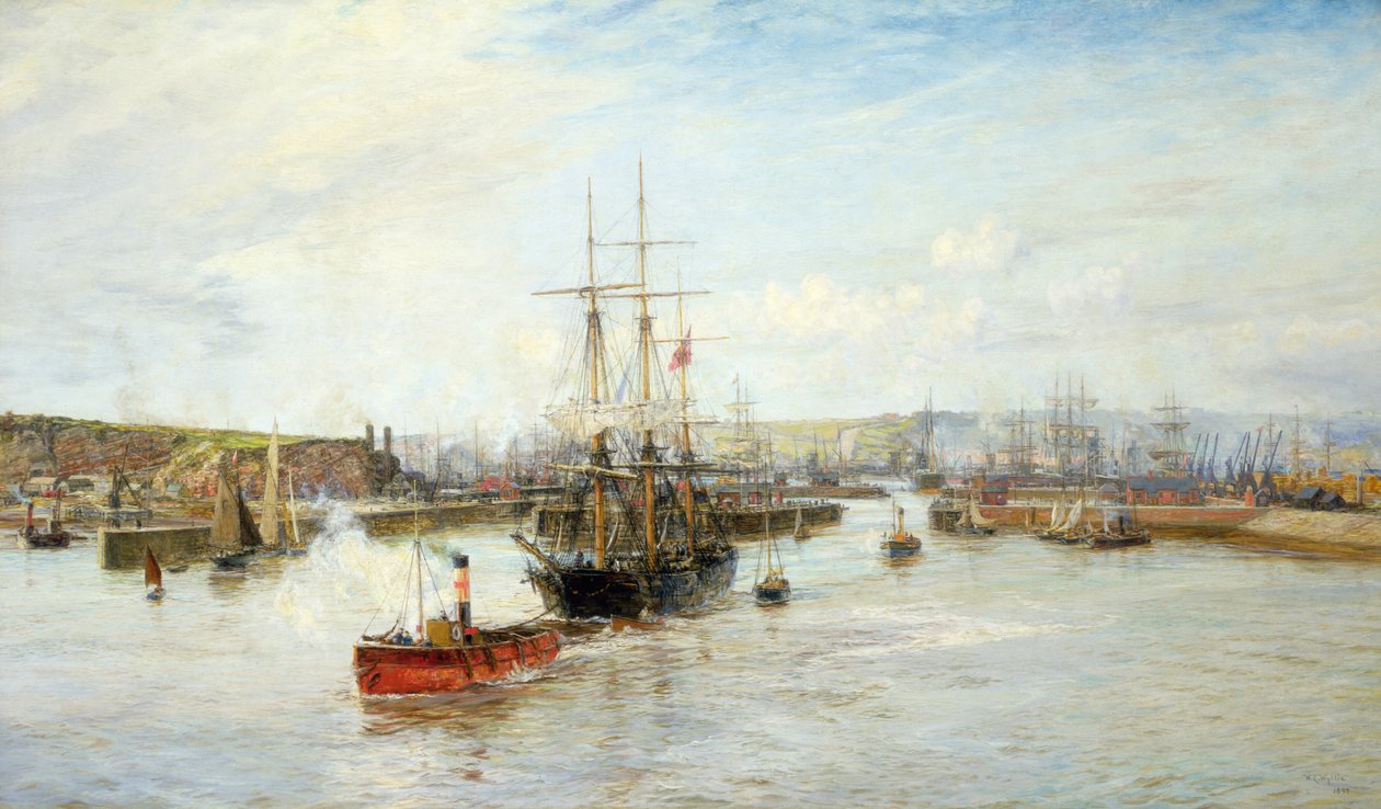 Entrada para Barry Dock, South Wales, 1897 de William Lionel Wyllie