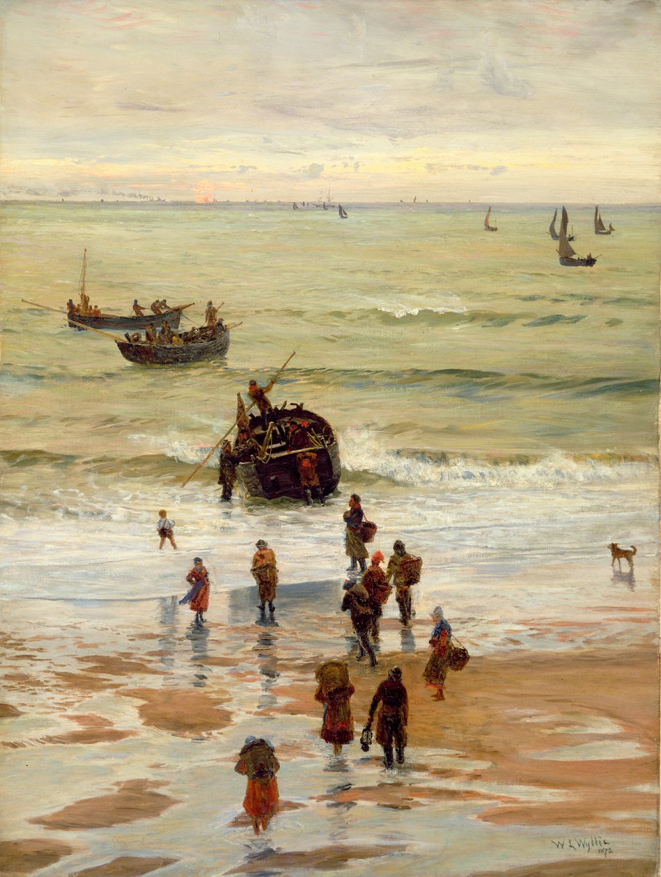 Barcos de pesca partindo de Portel, 1872 de William Lionel Wyllie