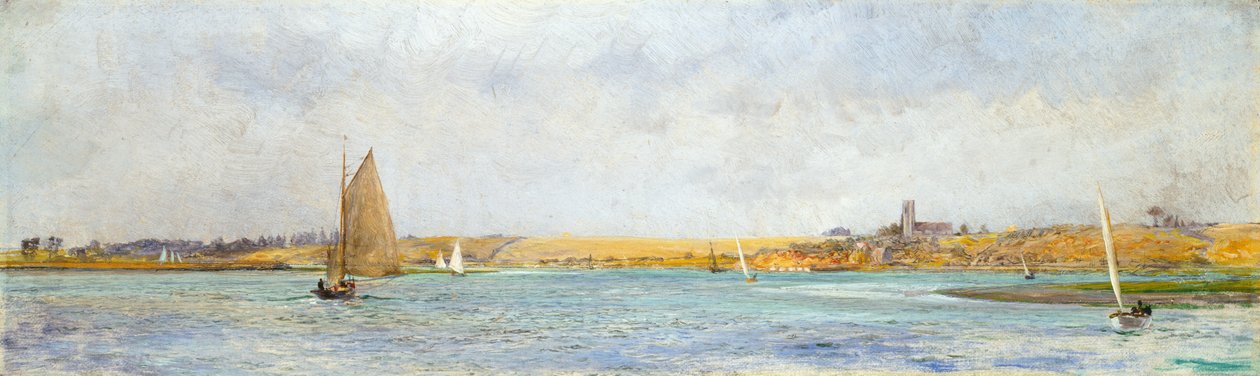 Rio Deben olhando para Ramsholt de William Lionel Wyllie