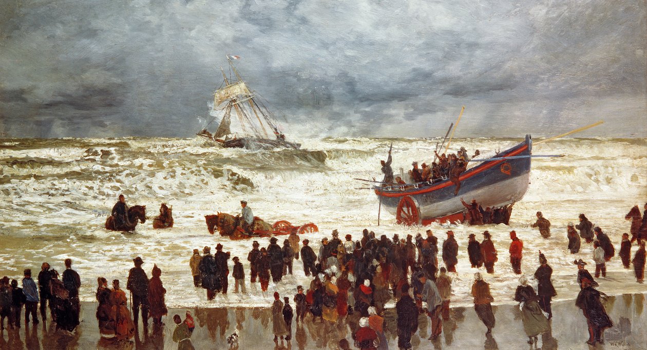 O barco salva-vidas, 1873 de William Lionel Wyllie
