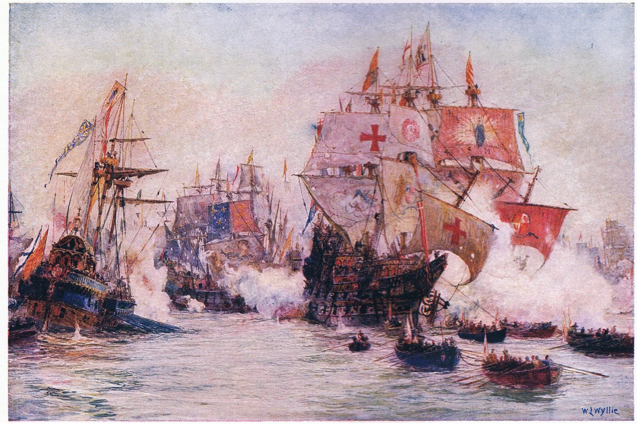 A Armada Espanhola 1588, 1915 de William Lionel Wyllie