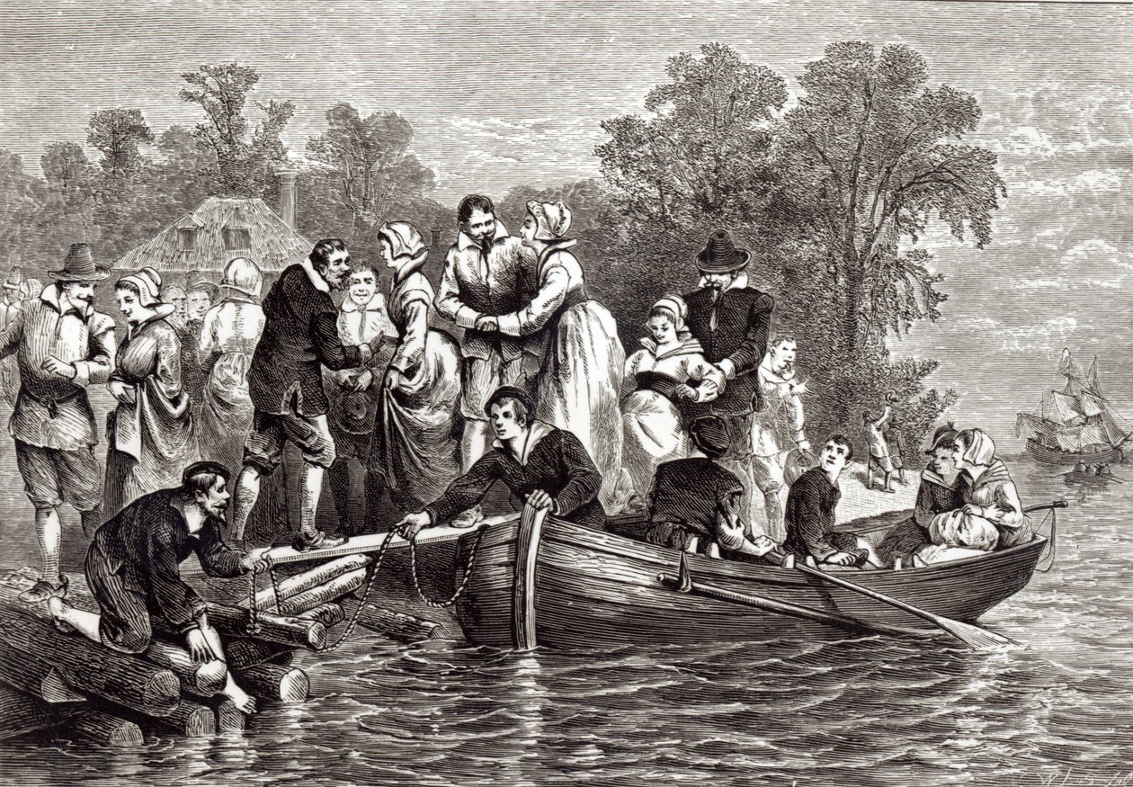 Esposas para os Colonos em Jamestown, de "Pioneiros no Assentamento da América", de William A. Craft, 1876 de William Ludlow Sheppard