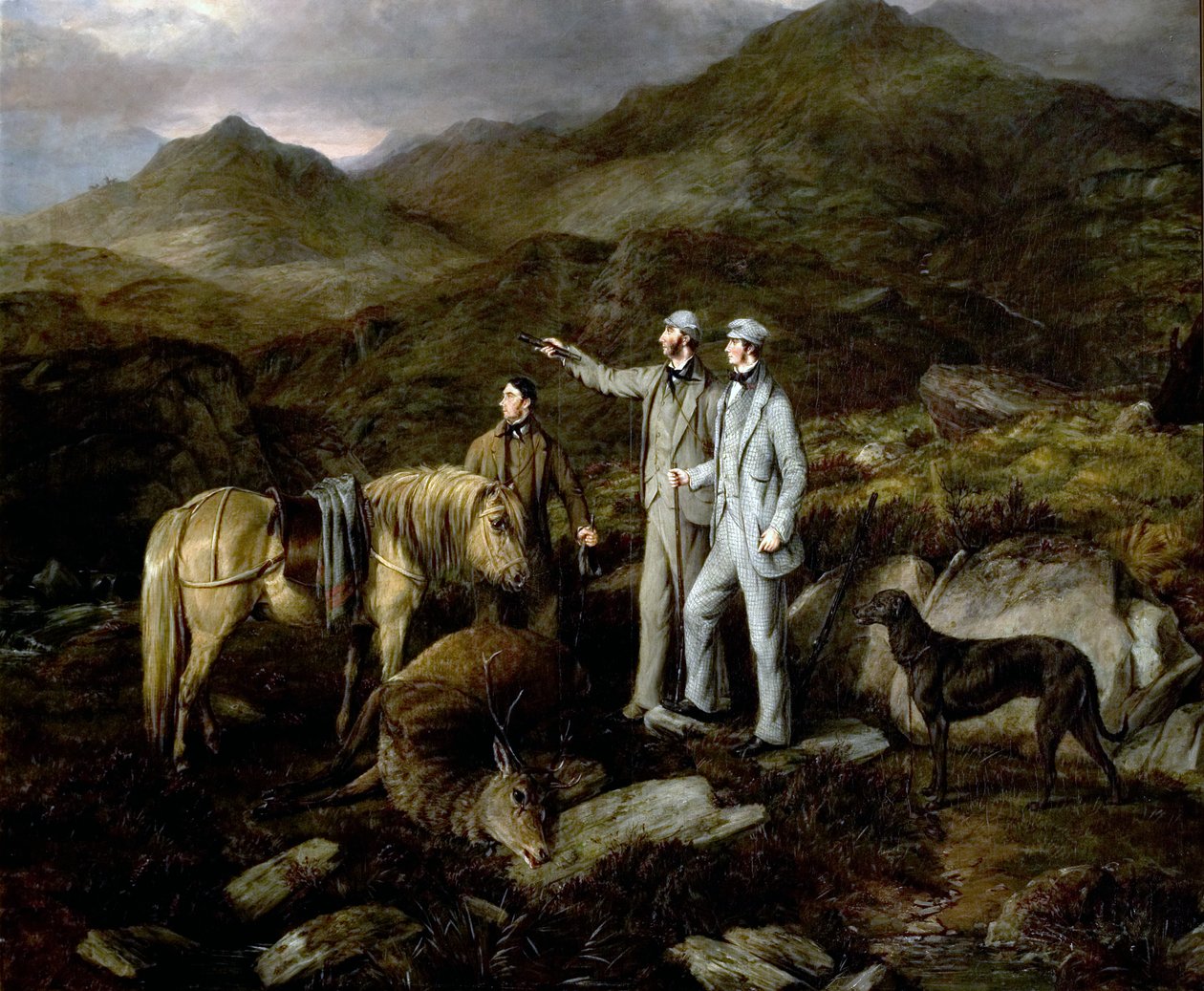 Caça ao Cervo na Escócia, 1852 de William Luker
